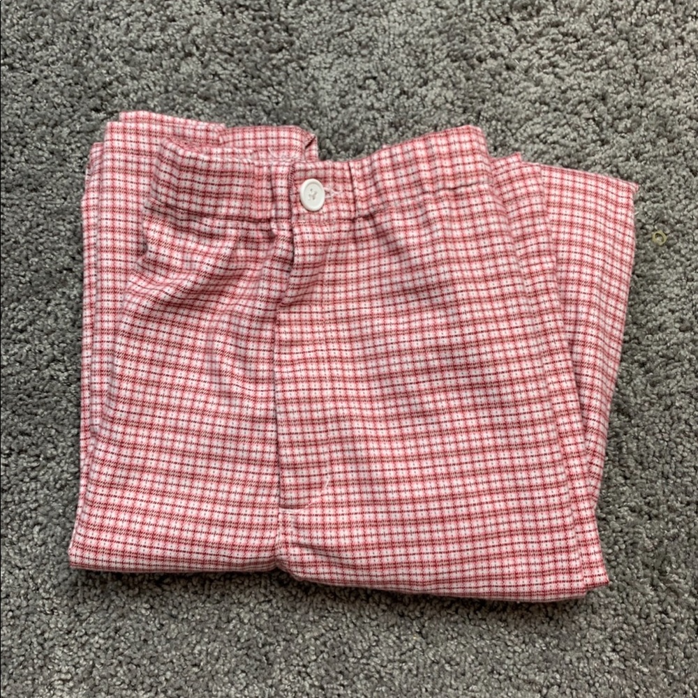 Pink and White Plaid Pants - Brandy Melville
